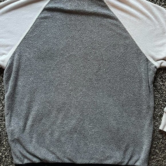 UGG Hoodie Womens Small Gray & White Cotton Fuzzy Winter Pullover - Picture 6 of 8